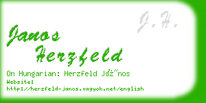 janos herzfeld business card